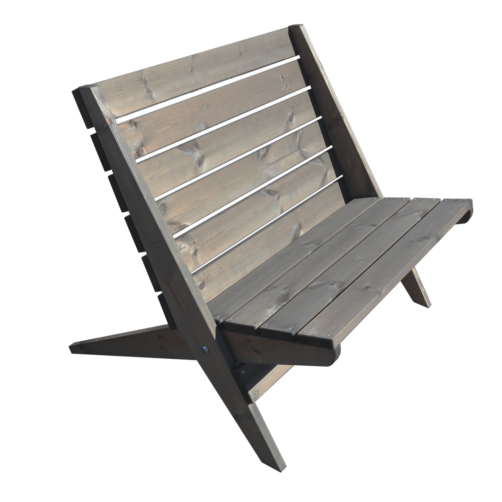Stol furu oljad EcoFurn Double Granny